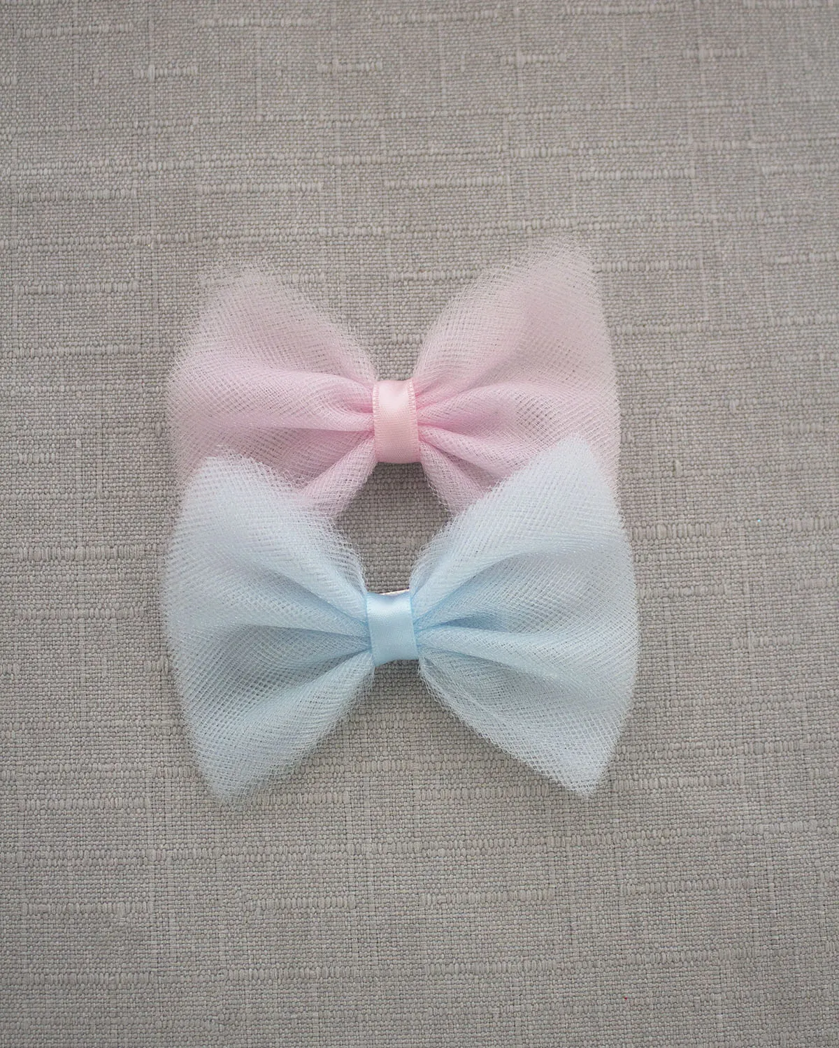 Tuxedo Tulle Bow Hair Clip or Shoe Clips - Pink, Blue