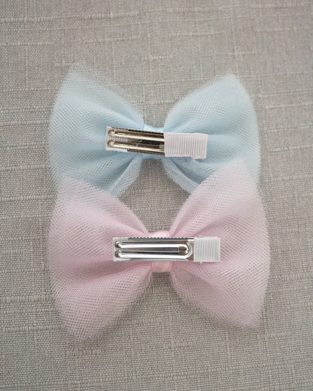Tuxedo Tulle Bow Hair Clip or Shoe Clips - Pink, Blue
