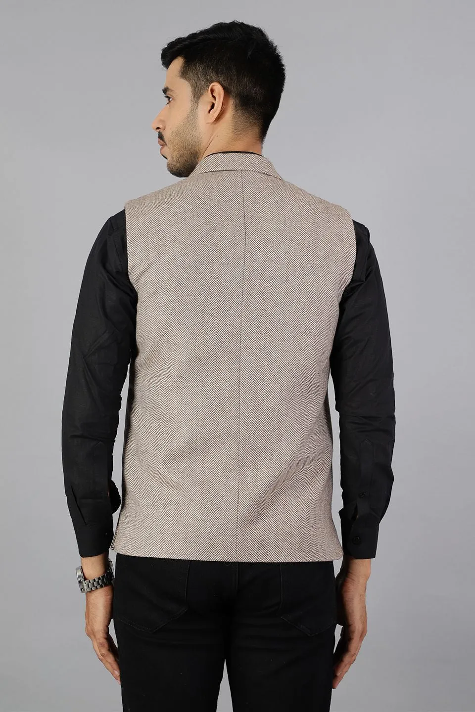 Tweed Grey Modi Nehru Jacket