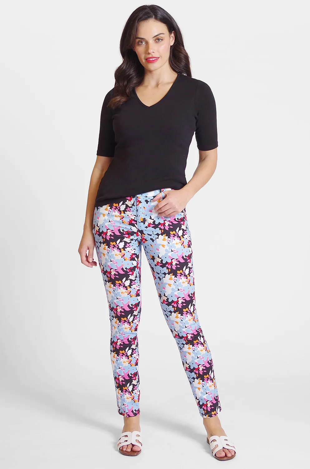 Twiggy Slim Jean - Colorful Bouquet: FINAL SALE