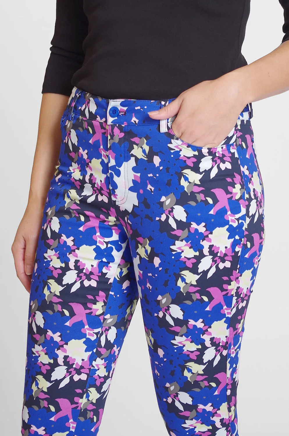Twiggy Slim Jean - Colorful Bouquet: FINAL SALE