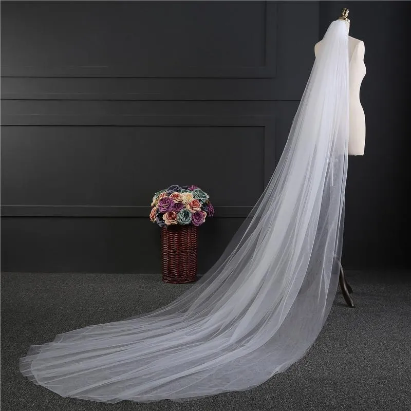 Two-Tier Long Tulle Wedding Veil