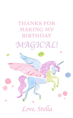 Unicorn Gift Tag