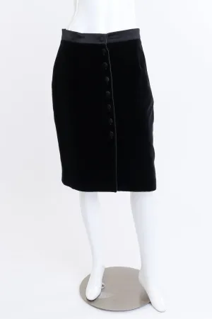 Velvet Pencil Skirt