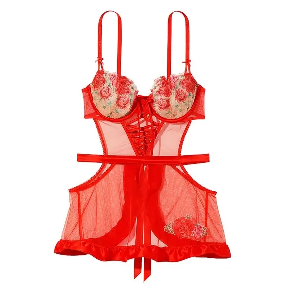 Victoria's Secret Very Sexy Wicked Unlined Floral Apron
