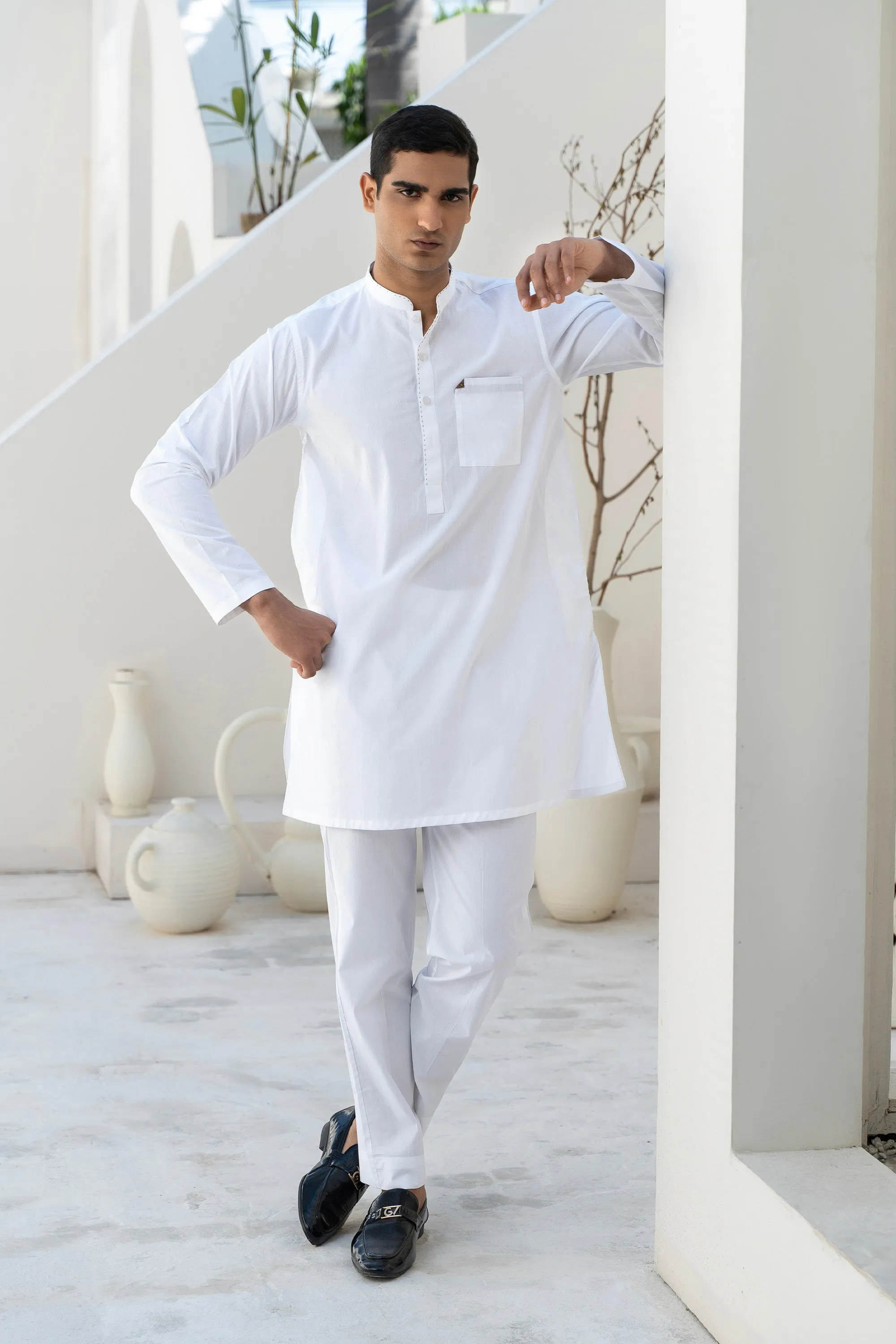 White Gents' Kurta