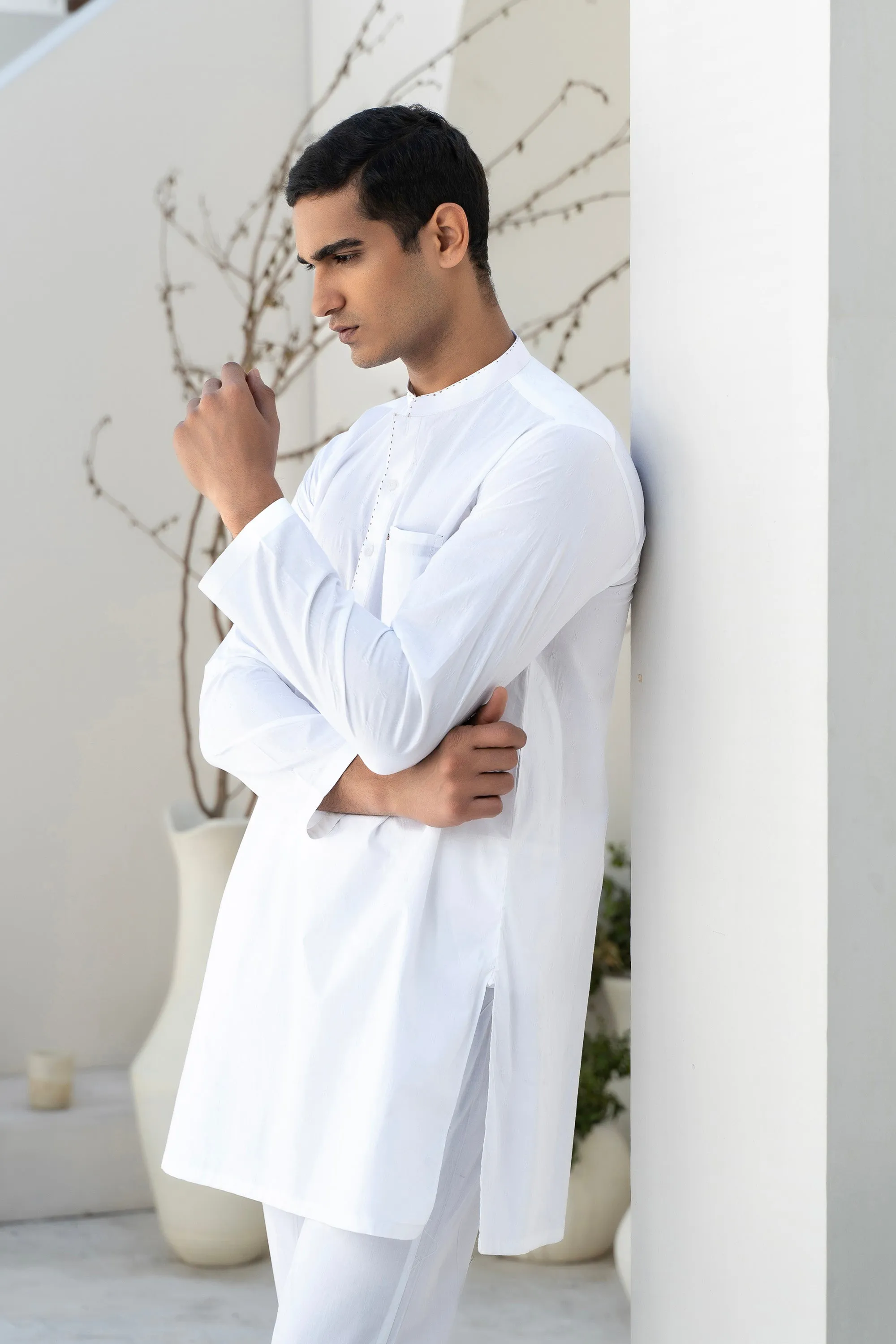White Gents' Kurta