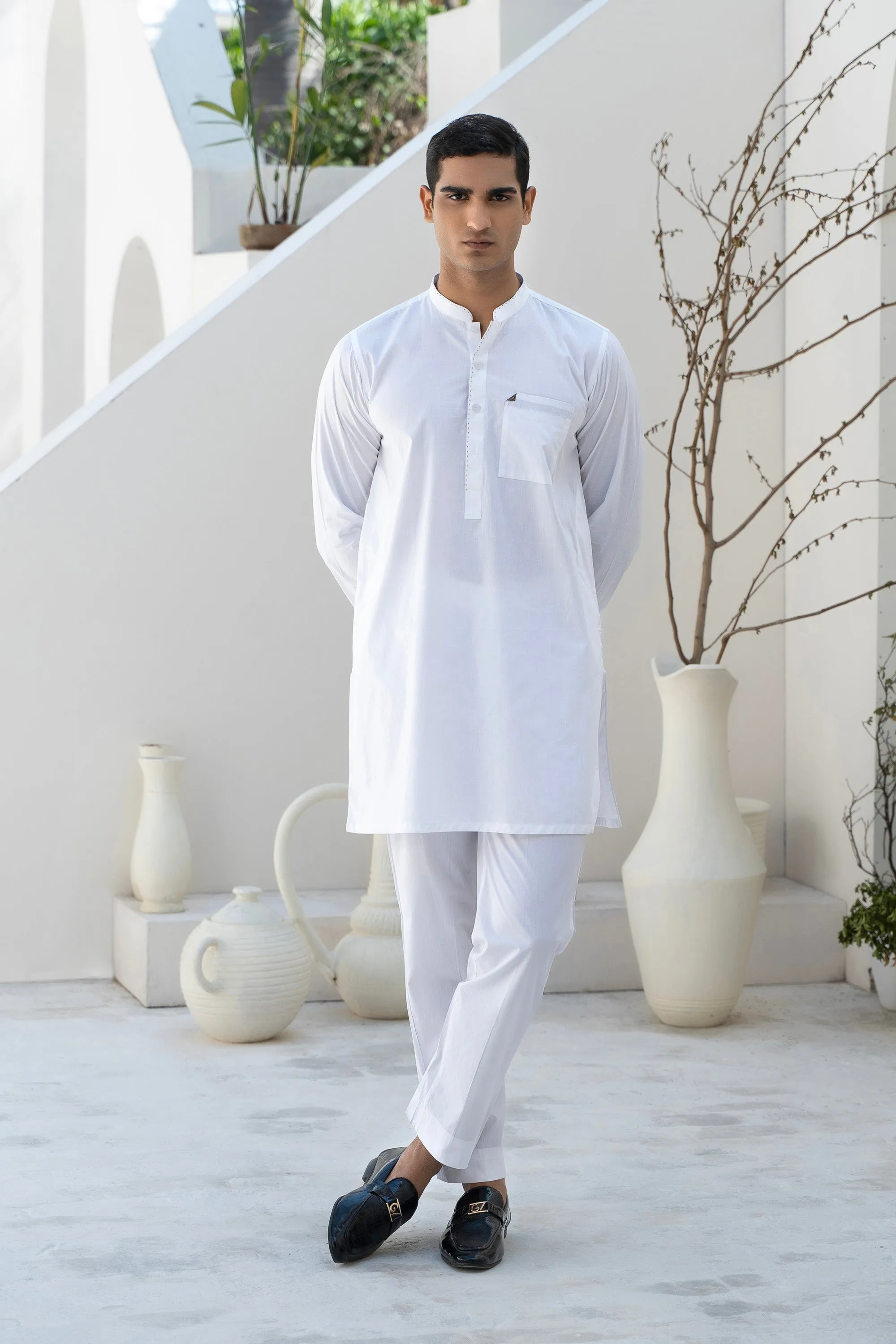White Gents' Kurta