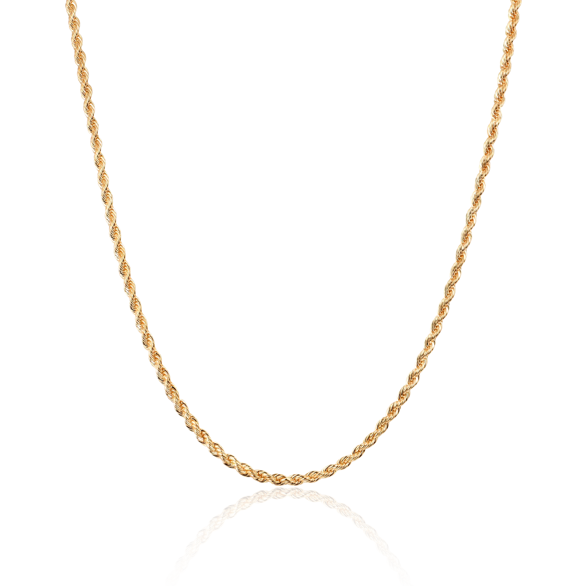 Women's 18K Solid Gold Rope Chain