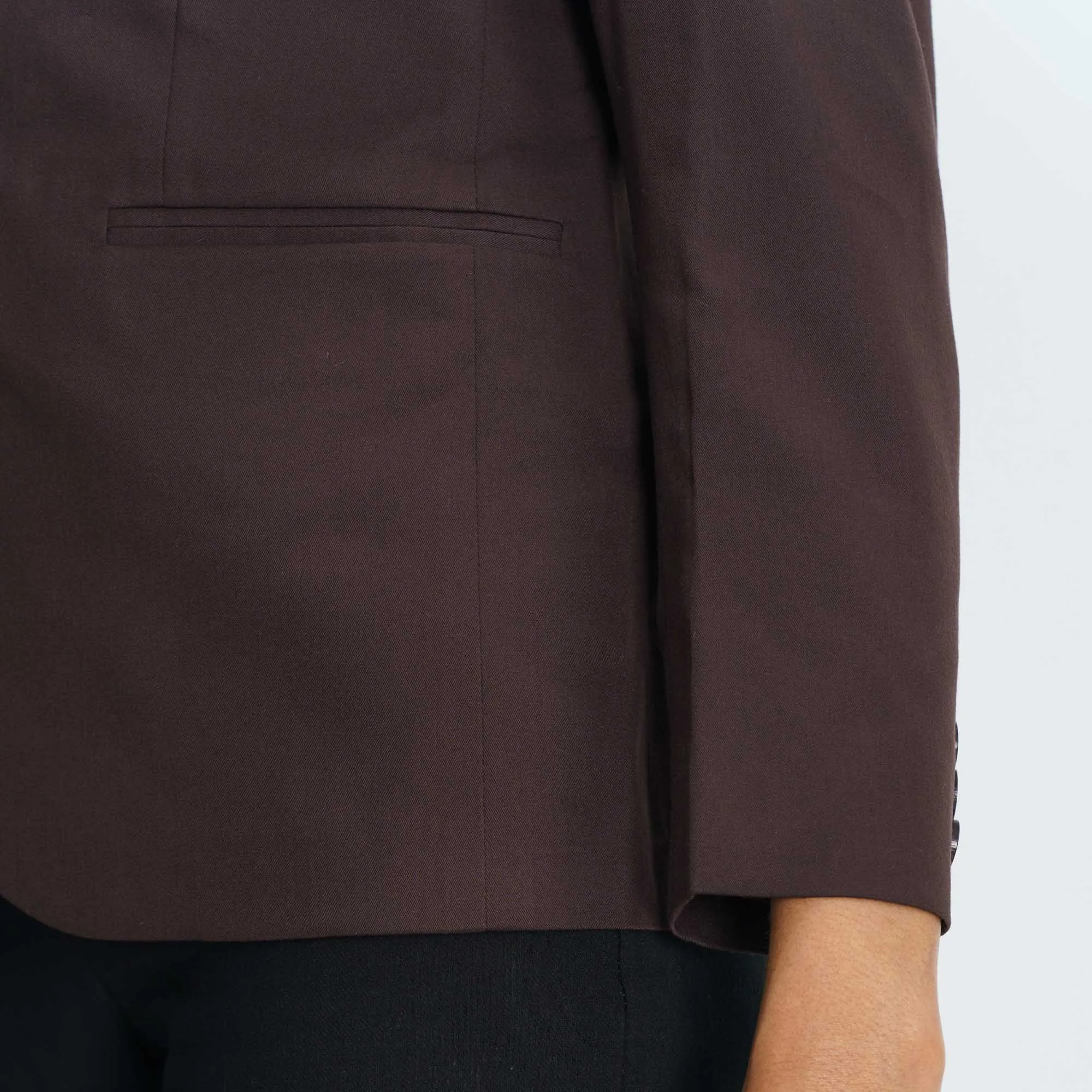 Womens Coffee Slim Fit Blazer