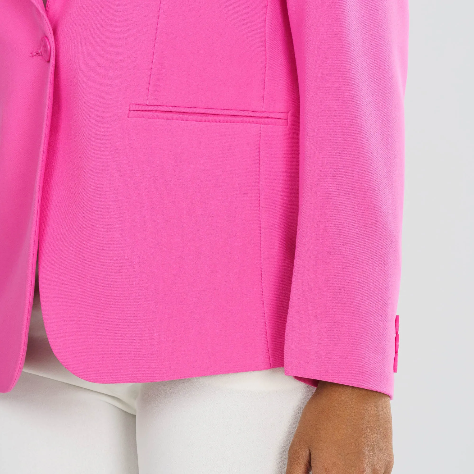 Womens Pink Slim Fit Blazer