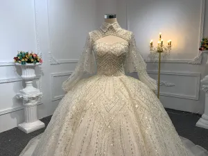 Z024-The Luxury Beading Ball Gown With Removable Decoration