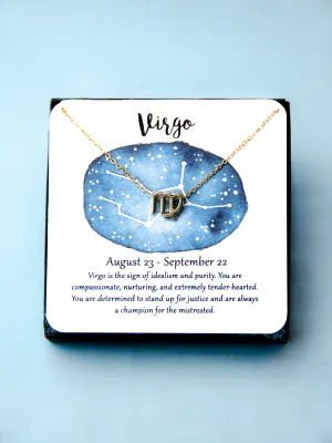 Zodiac Virgo Astrological Necklace